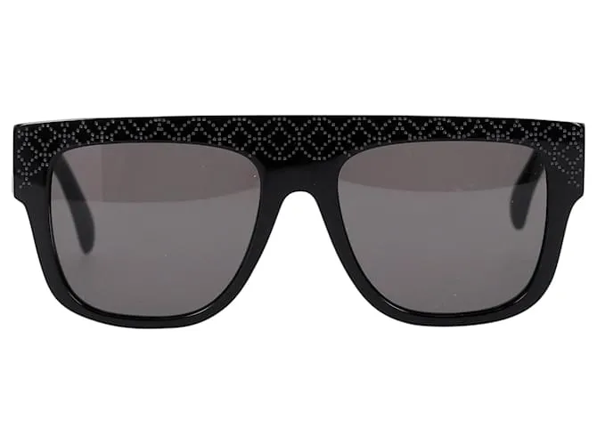 Alaïa Aa0010s Gafas de sol con montura cuadrada en acetato negro 