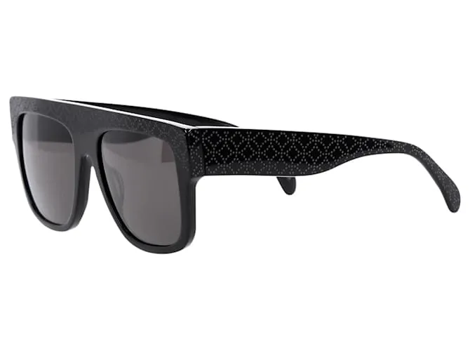 Alaïa Aa0010s Gafas de sol con montura cuadrada en acetato negro 