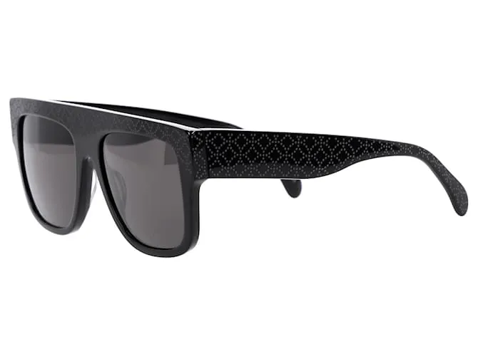 Alaïa Aa0010s Gafas de sol con montura cuadrada en acetato negro 