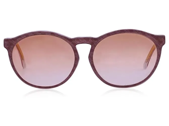 Autre Marque Gafas de sol vintage con logo rosa albaricoque G/2 56/11 140 mm 