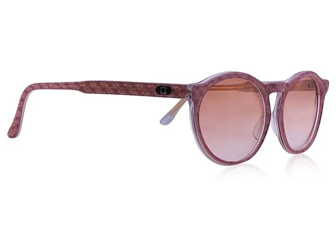 Autre Marque Gafas de sol vintage con logo rosa albaricoque G/2 56/11 140 mm 