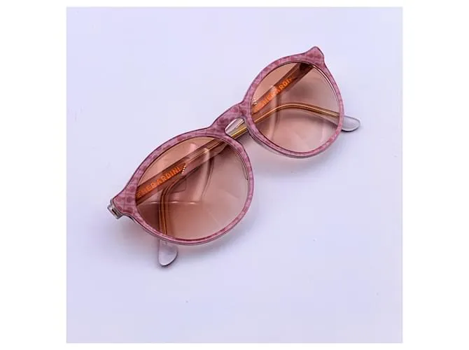 Autre Marque Gafas de sol vintage con logo rosa albaricoque G/2 56/11 140 mm 