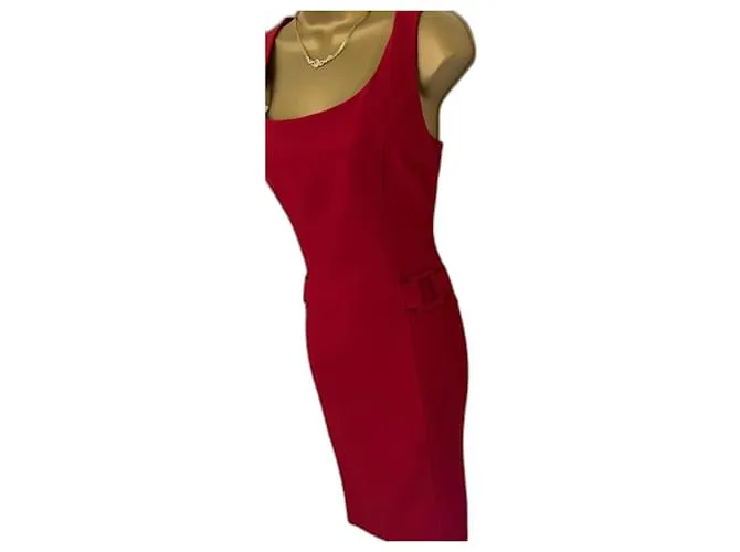 Autre Marque James Lakeland Vestido de tubo sin mangas rojo oscuro para mujer, Oficina Reino Unido 10 Roja 