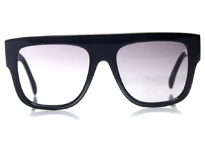 AZZEDINE ALAÏA, Gafas de sol rectangulares negras con degradado Negro 