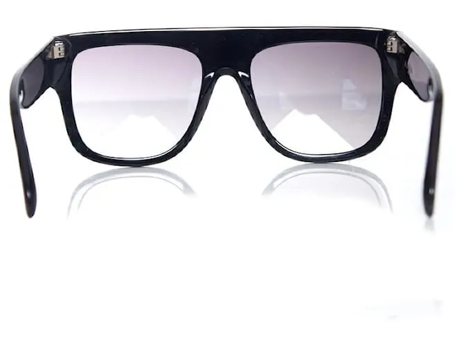 AZZEDINE ALAÏA, Gafas de sol rectangulares negras con degradado Negro 