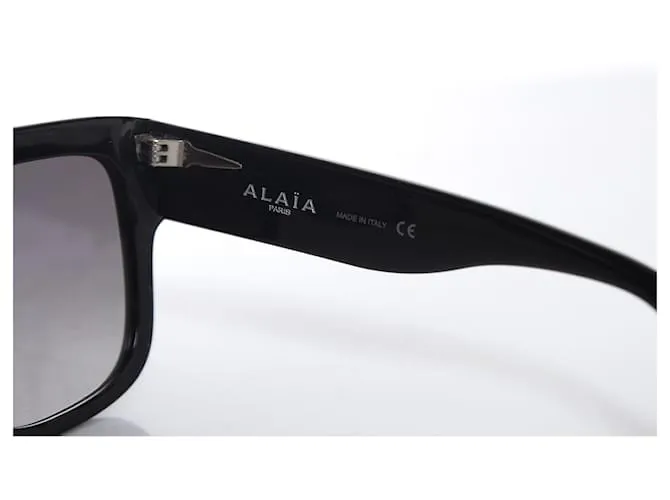 AZZEDINE ALAÏA, Gafas de sol rectangulares negras con degradado Negro 