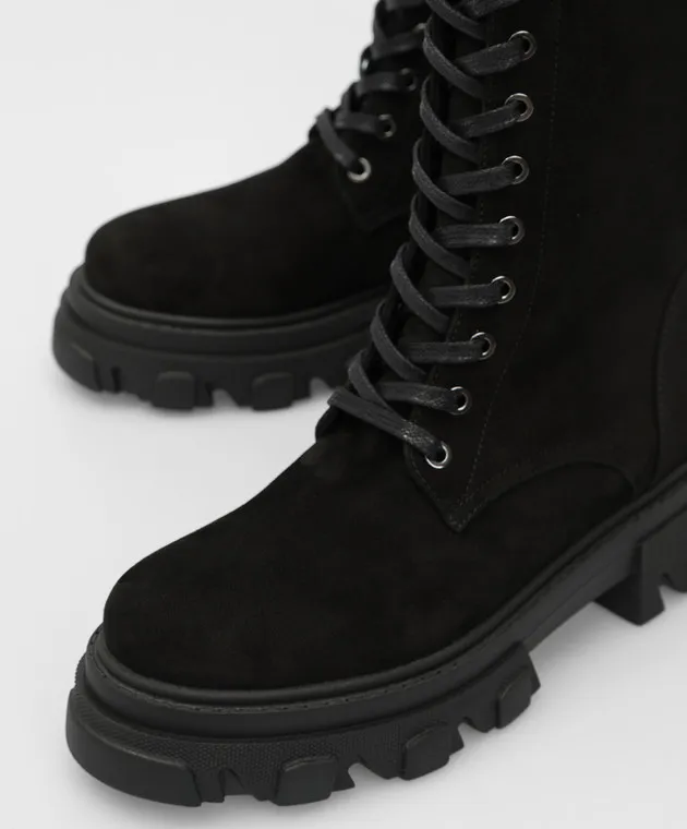 Babe Pay Pls Black Suede Boots ChangeClear