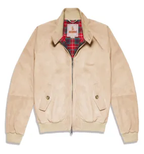 BARACUTA ORIGINAL G9 HARRINGTON JACKET SUEDE SAND STONE 