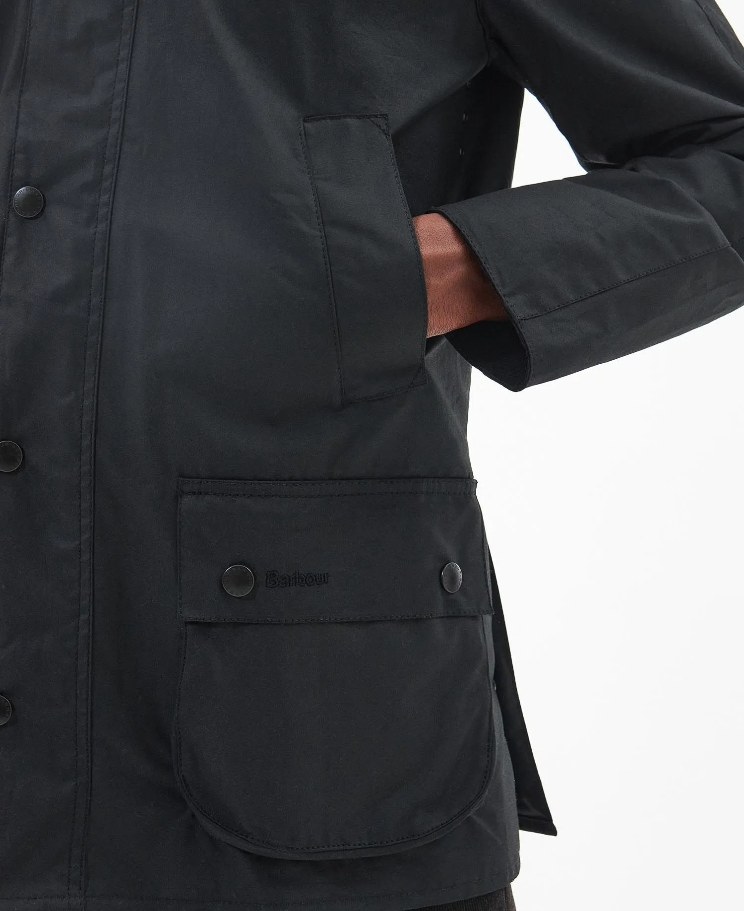 BARBOUR ASHBY WAX JACKET BLACK