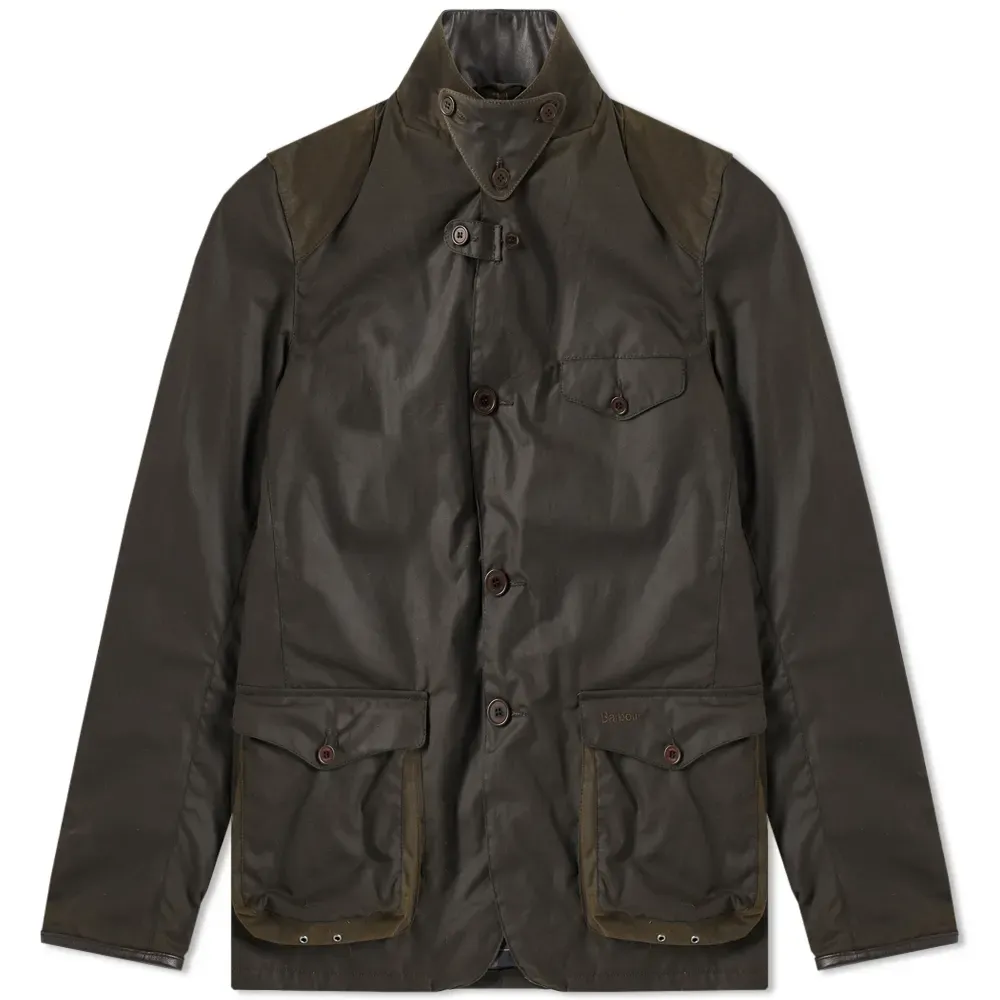 BARBOUR BEACON SPORTS WAX JACKET OLIVE