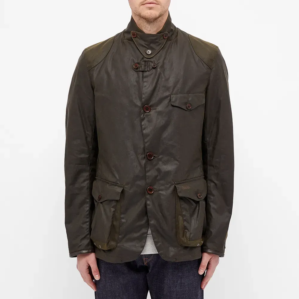 BARBOUR BEACON SPORTS WAX JACKET OLIVE