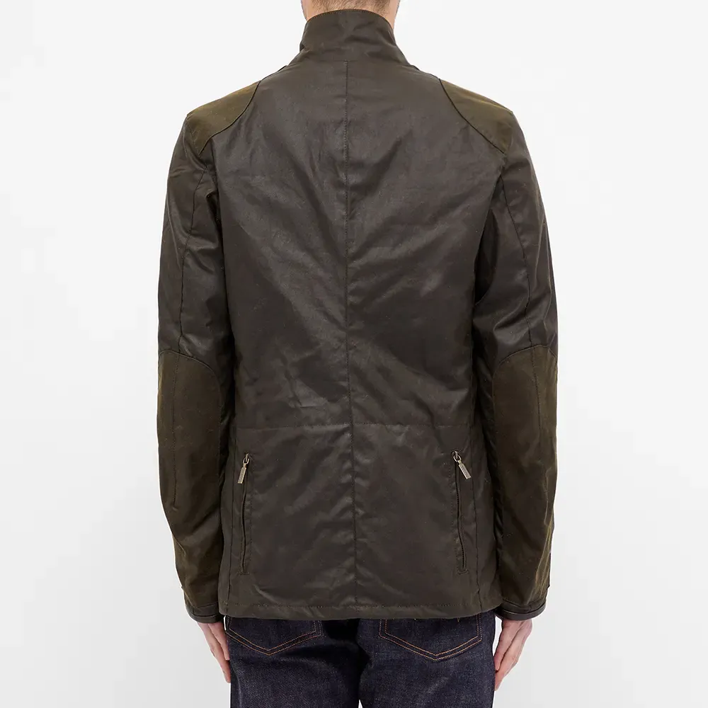 BARBOUR BEACON SPORTS WAX JACKET OLIVE