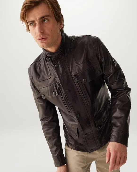 BELSTAFF DENE JACKET DARK BROWN