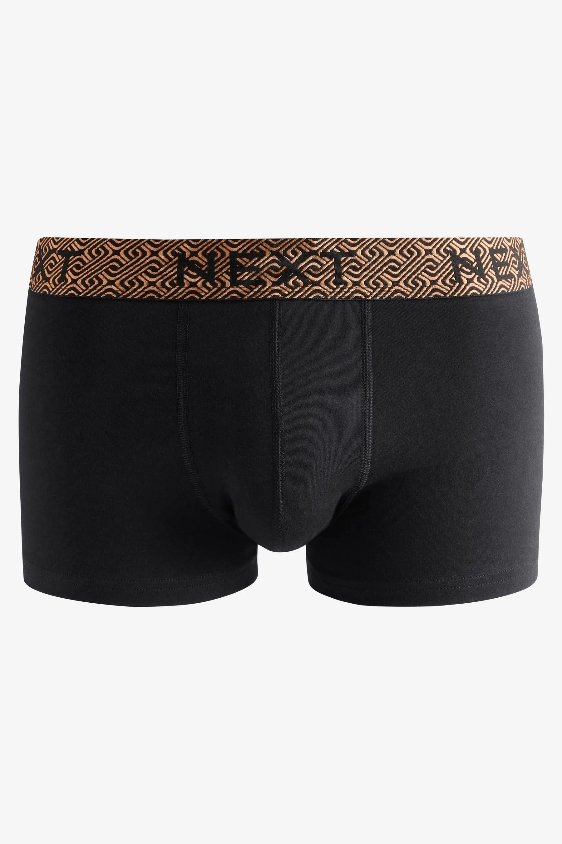 Black Metallic Chain Pattern Waistband - Pack de 8 - Boxers de cintura baja