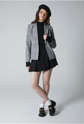 Blazer doble boton estampado para mujer