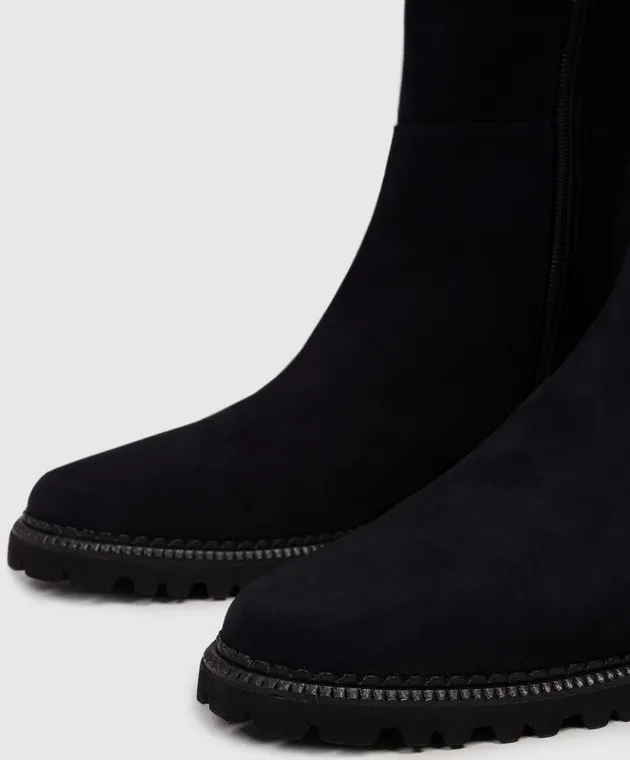 Brunate Blue suede boots