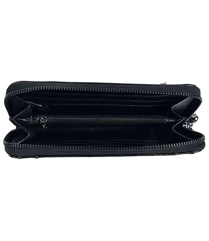 CARTERA Monedero Mujer Alargada Hollow black wallet WT1474 Banned