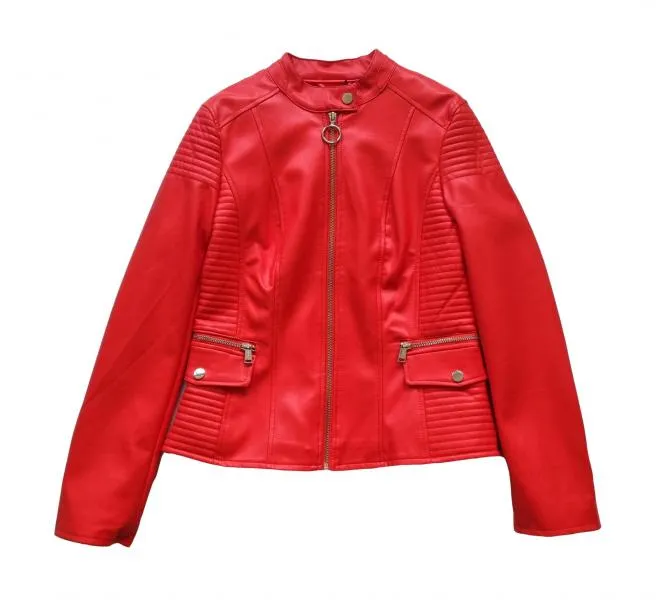 Chaqueta corta de mujer GUESS W92L37W9VO0-G512 roja, talla. M