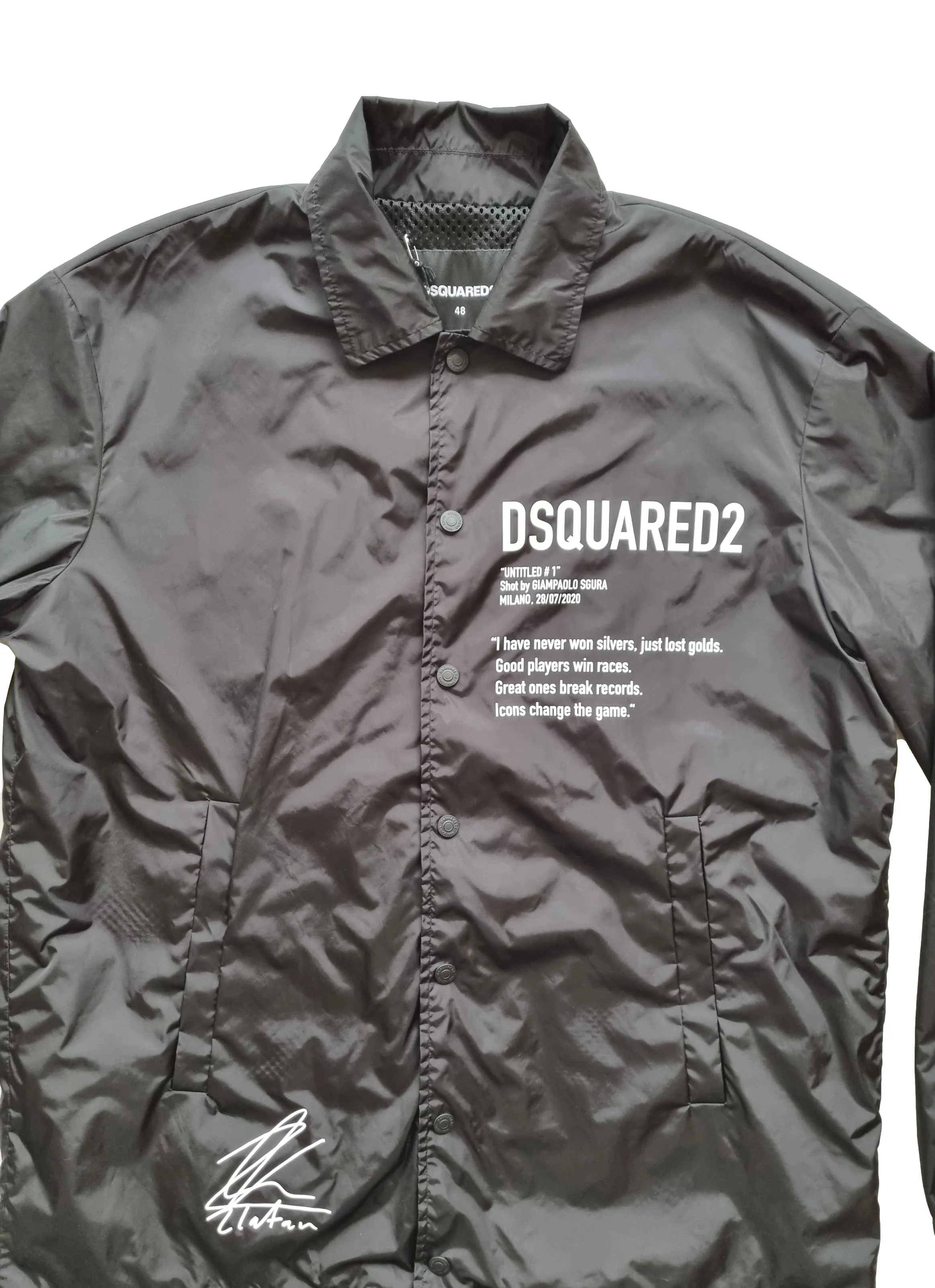 Chaqueta cortavientos de hombre DSQUARED2 ICON IBRAHIMOVIC S79AM0021 negro