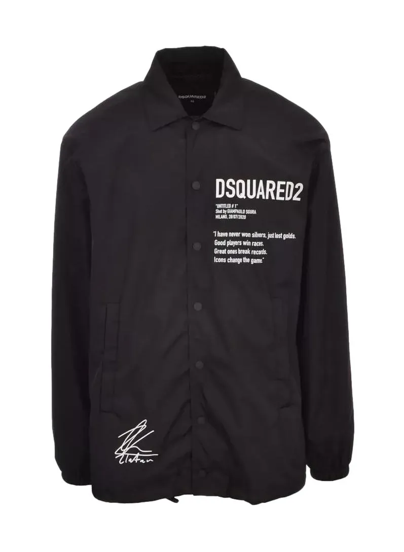 Chaqueta cortavientos de hombre DSQUARED2 ICON IBRAHIMOVIC S79AM0021 negro