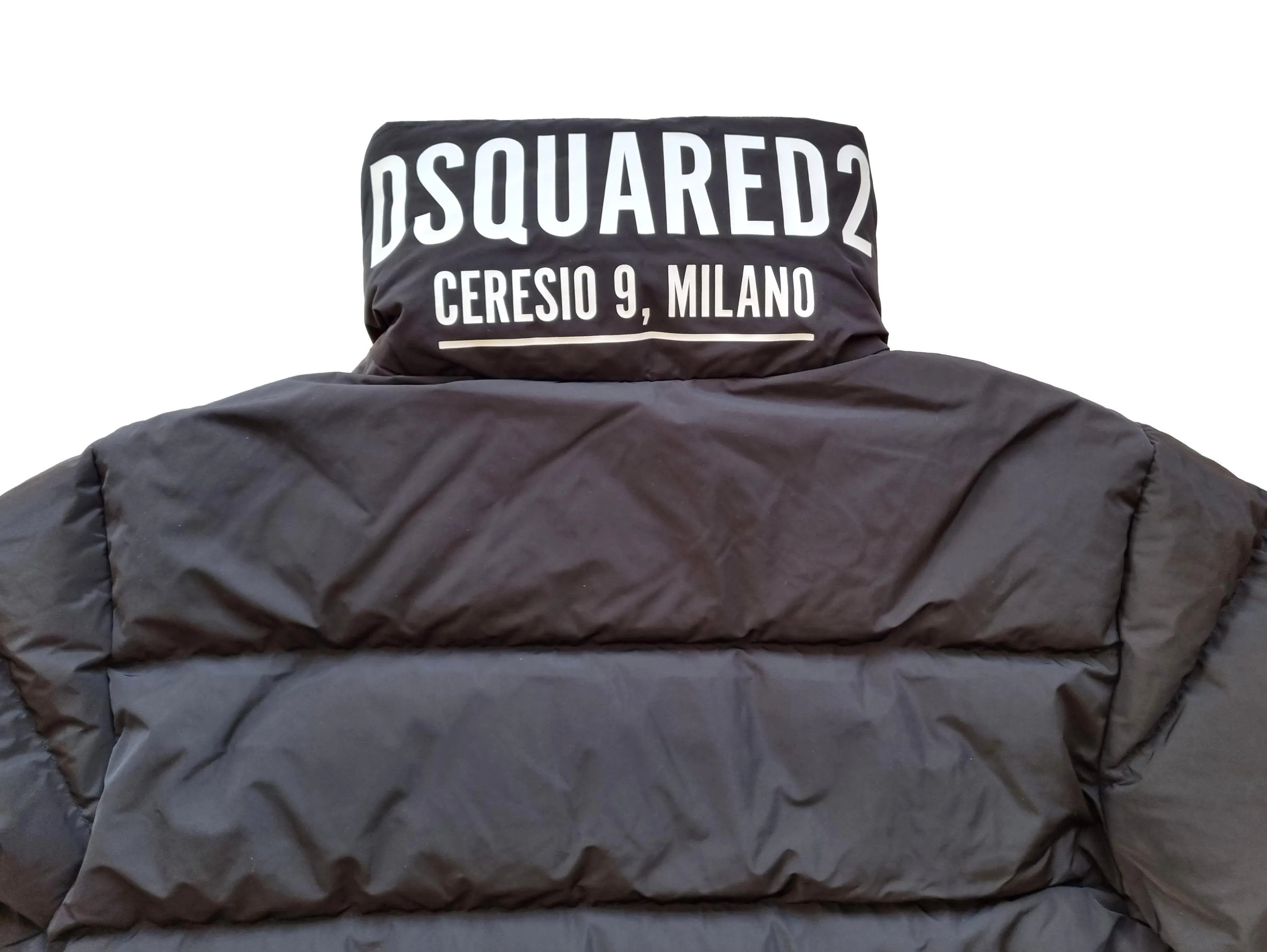 Chaqueta de plumón para hombre Dsquared S71AN0298 ceresio9 puff bomber negro