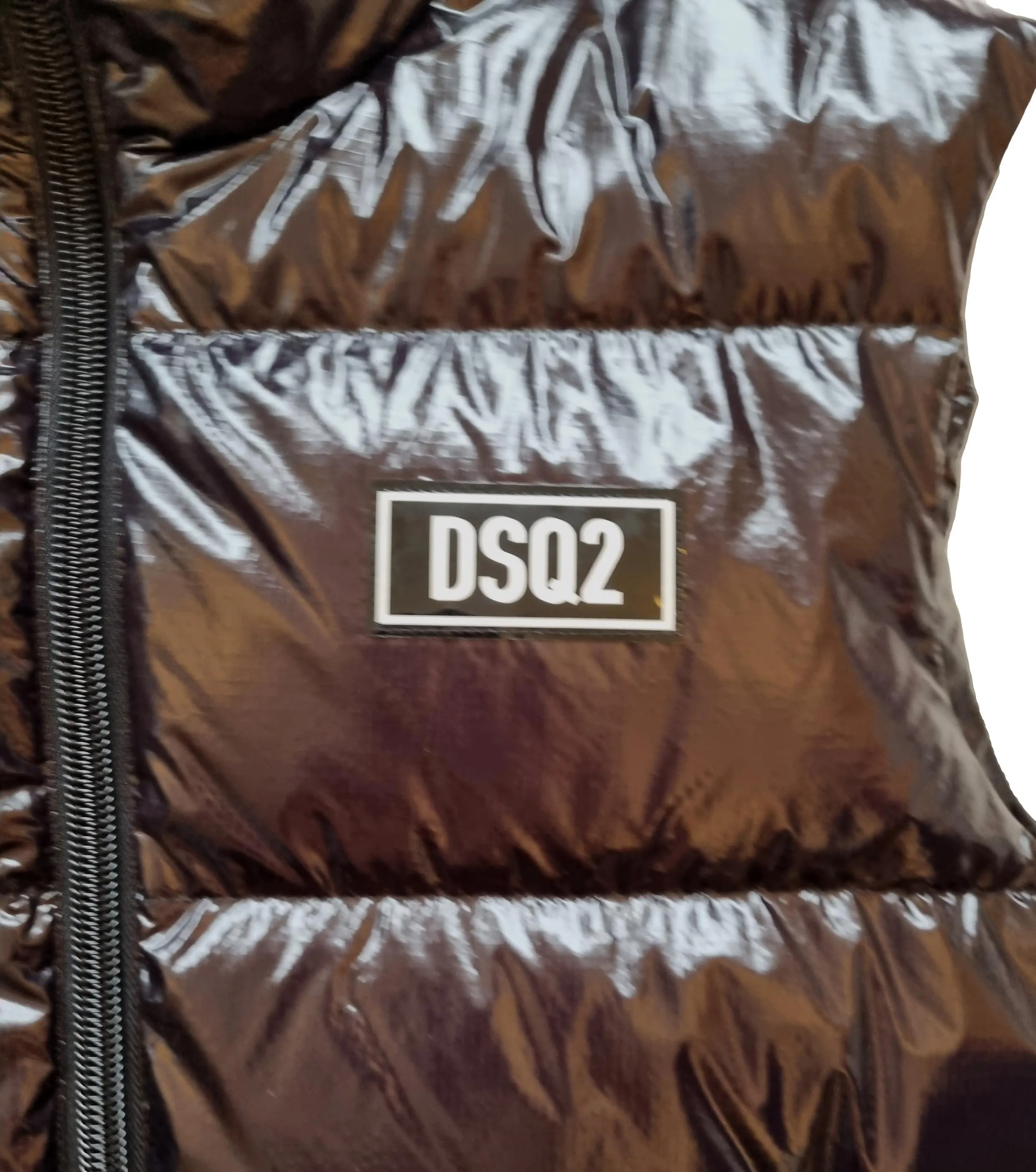 Chaqueta de plumón sin mangas para hombre DSQUARED S74FB0292 negro brillante