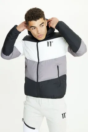 ELEVEN DEGREES Chaqueta  Panelled Block  color negro-blanco-gris