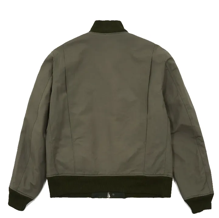 ENGINEERED GARMENTS DECK JACKET OLIVE COTTON DOUBLE CLOTH