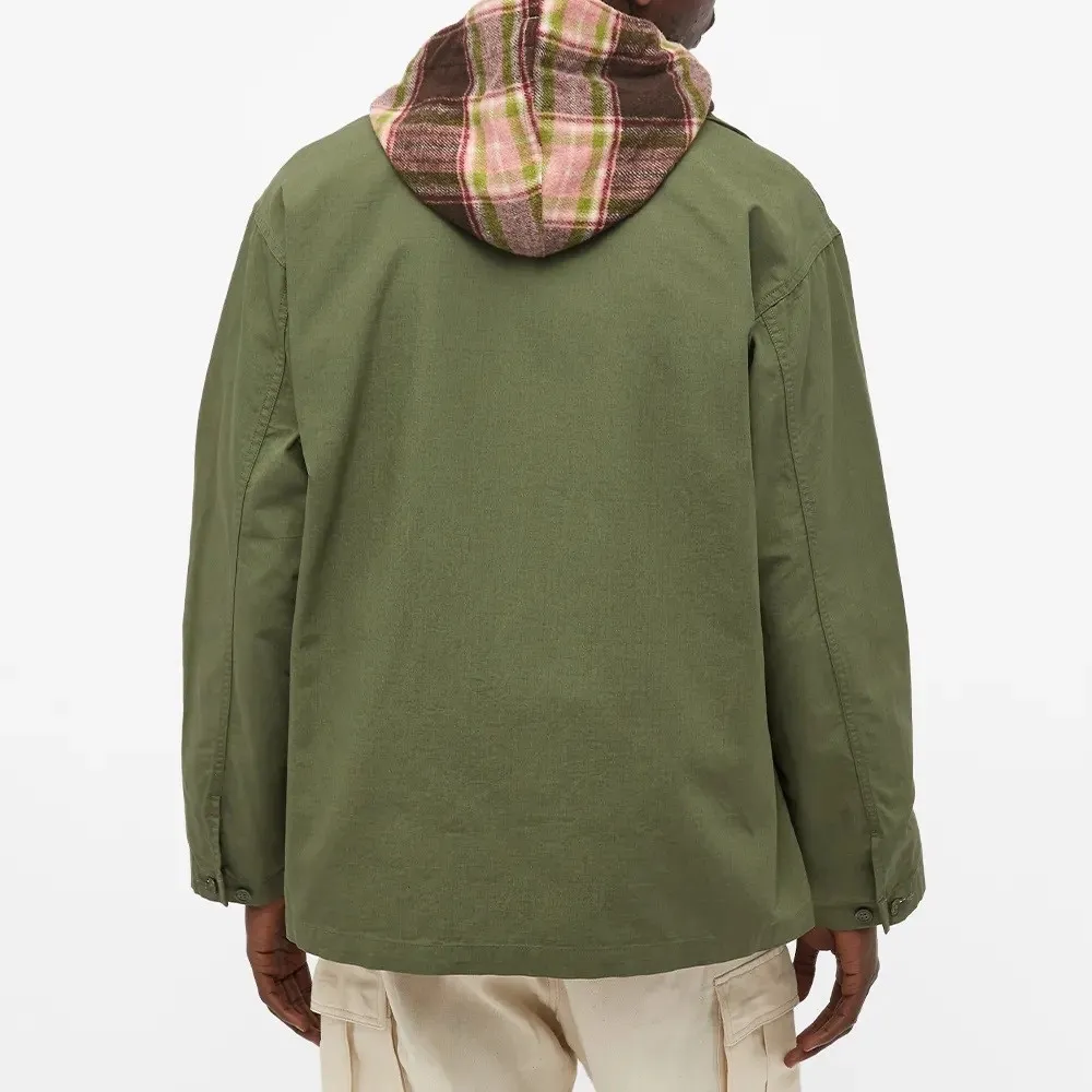 ENGINEERED GARMENTS FATIGUE SHIRT JACKET OLIVE COTTON RIPSTOP