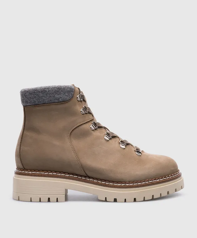 Enrico Mandelli Beige nubuck boots