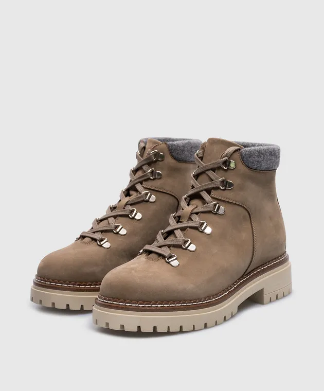 Enrico Mandelli Beige nubuck boots