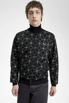 FRED PERRY Chaqueta  GEOMETRIC PRINT TRACK JACKET  color negro