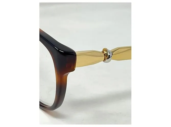 GAFAS CARTIER HAVANA MARRÓN MUJER Castaño Gold hardware 