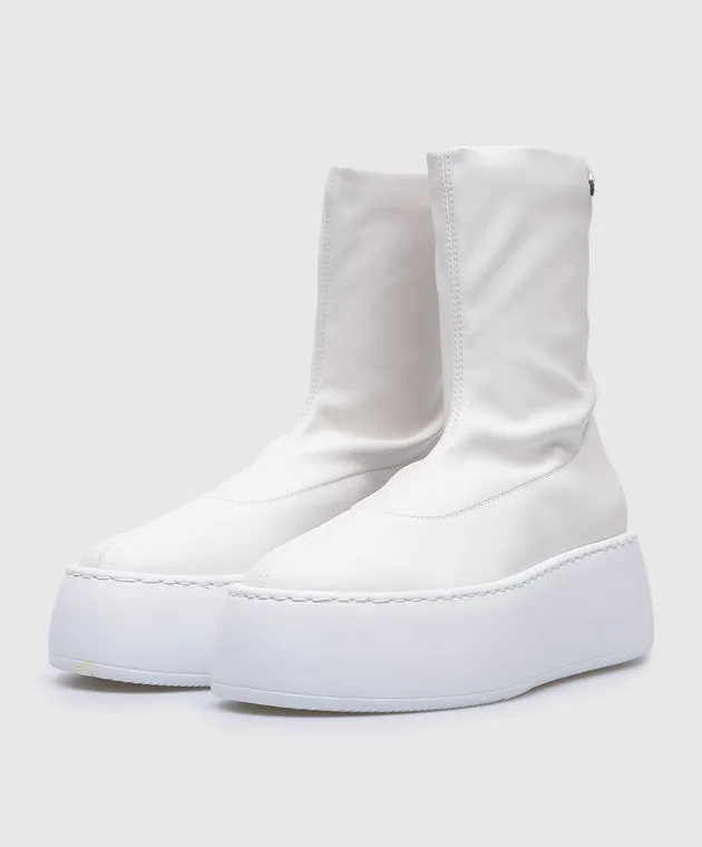 Giuseppe Zanotti Alma white leather boots