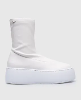 Giuseppe Zanotti Alma white leather boots