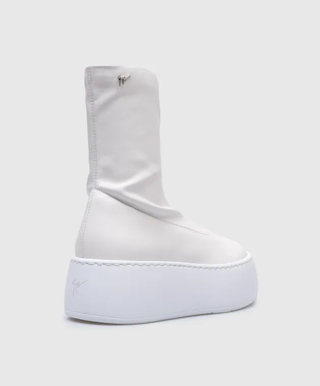 Giuseppe Zanotti Alma white leather boots