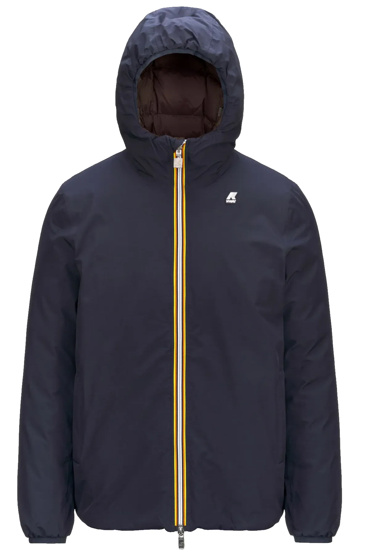 K-WAY JACK ST THERMO REVERSIBLE JACKET  BLUE & DARK BROWN