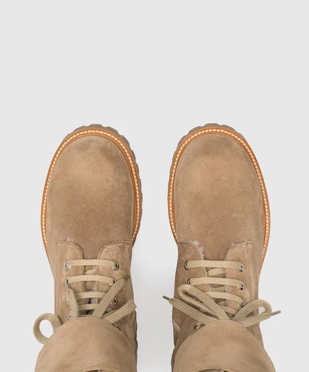 Kiton Brown suede boots