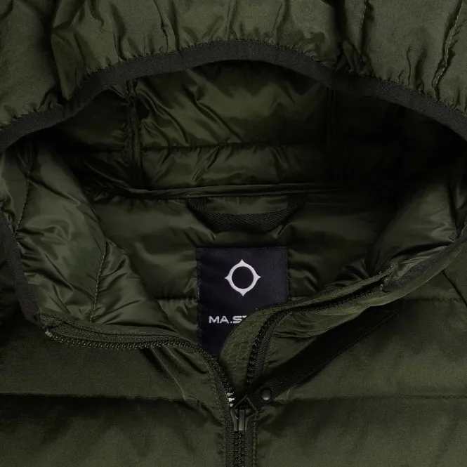 MA.STRUM HOODED DOWN JACKET OIL SLICK