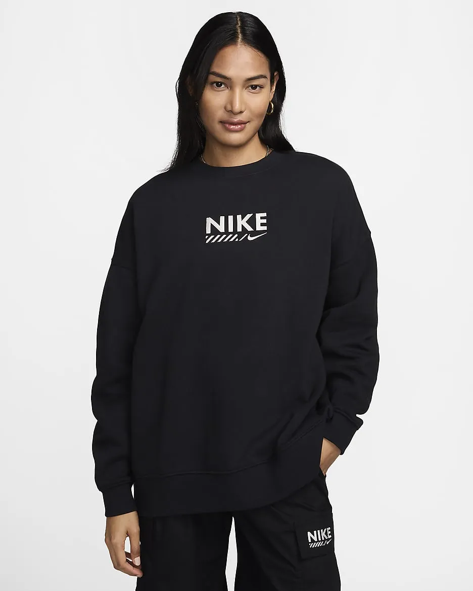 Nike Sportswear Sudadera oversize de tejido Fleece con cuello redondo - Mujer