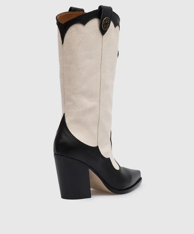 Paola Zuin Venezia Beige combined boots