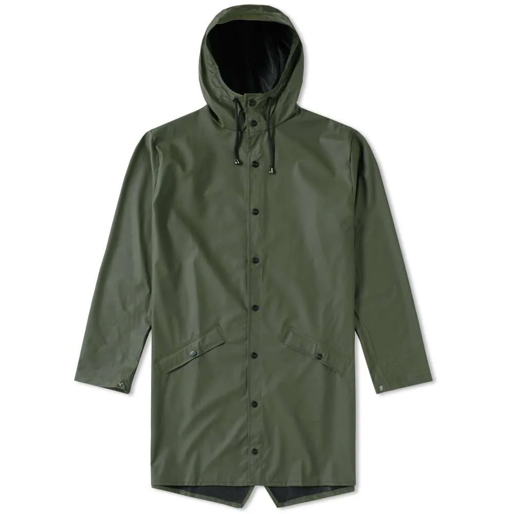 RAINS LONG JACKET GREEN