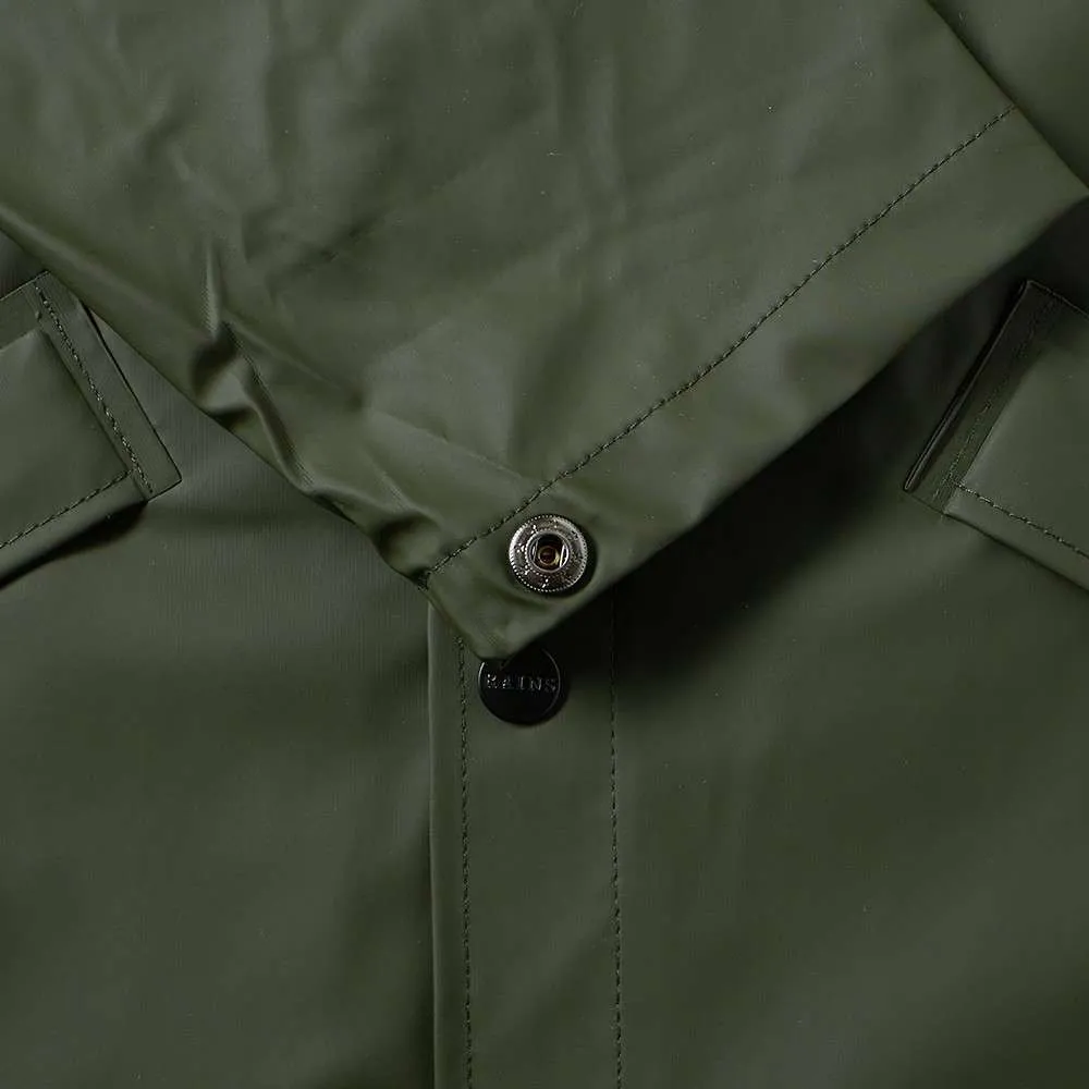 RAINS LONG JACKET GREEN