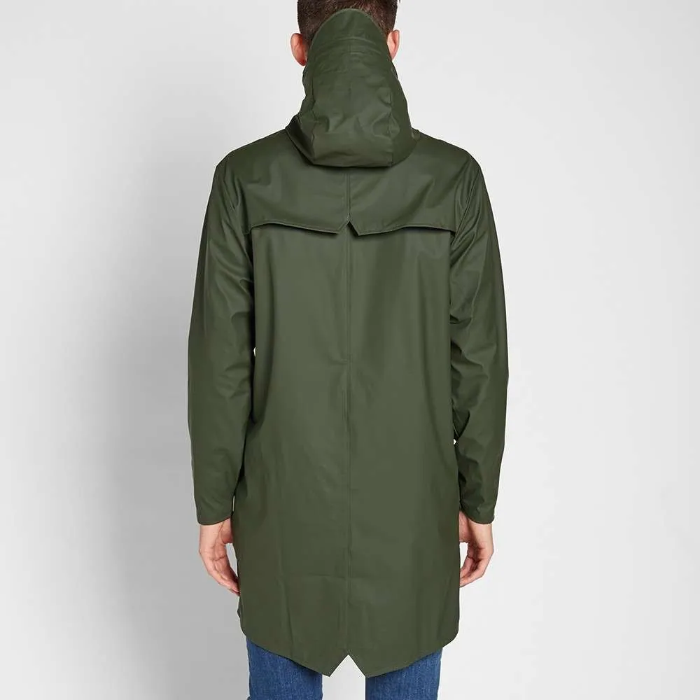 RAINS LONG JACKET GREEN