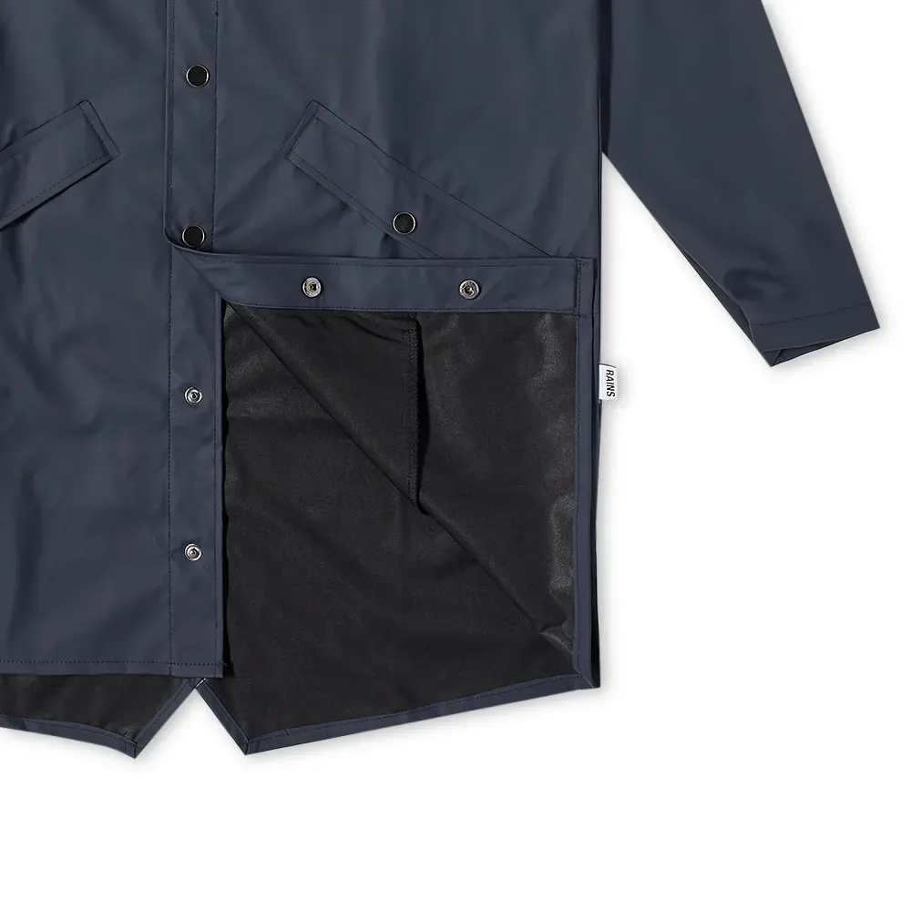 RAINS LONG JACKET NAVY