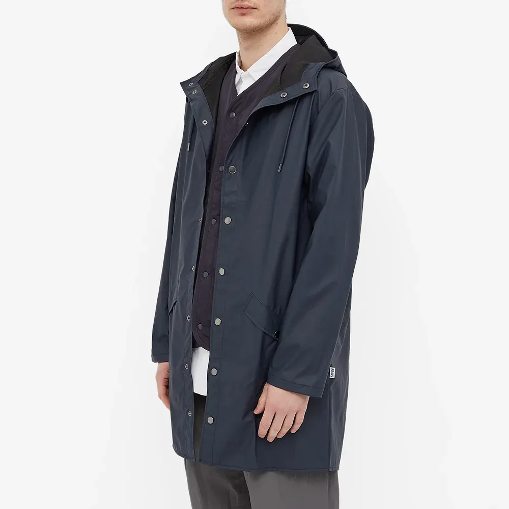 RAINS LONG JACKET NAVY