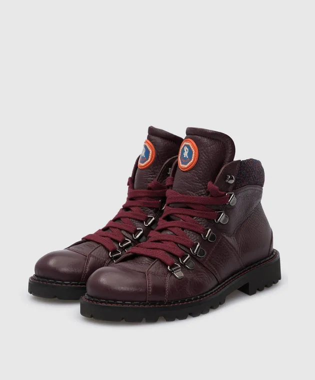 Stefano Ricci Children's leather boots with emblem