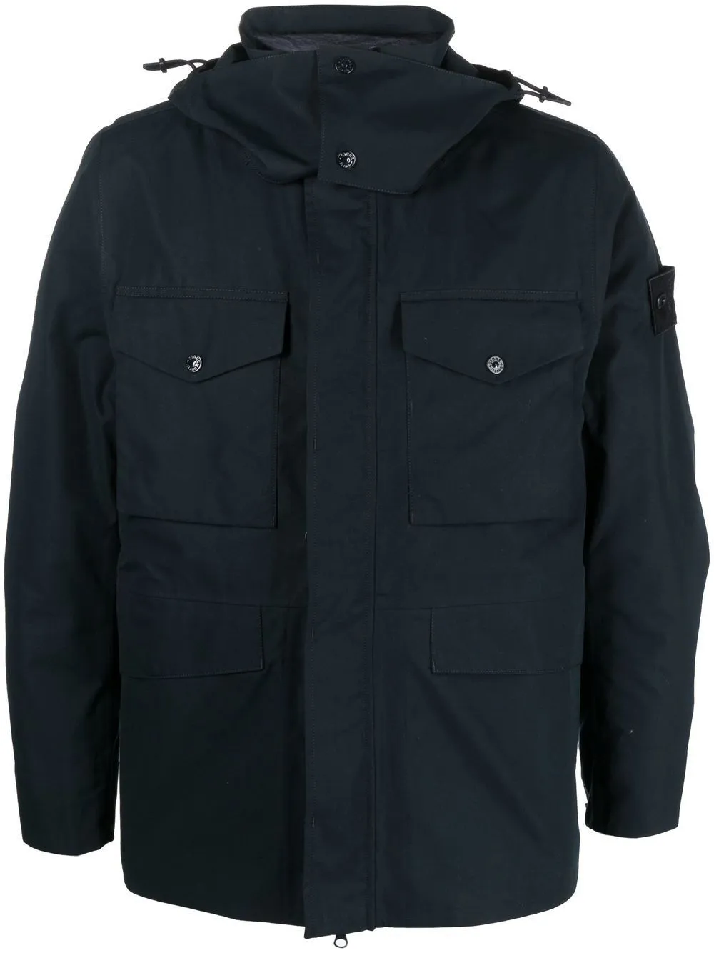 STONE ISLAND 437F1 O-VENTILE® GHOST PIECE JACKET NAVY BLUE