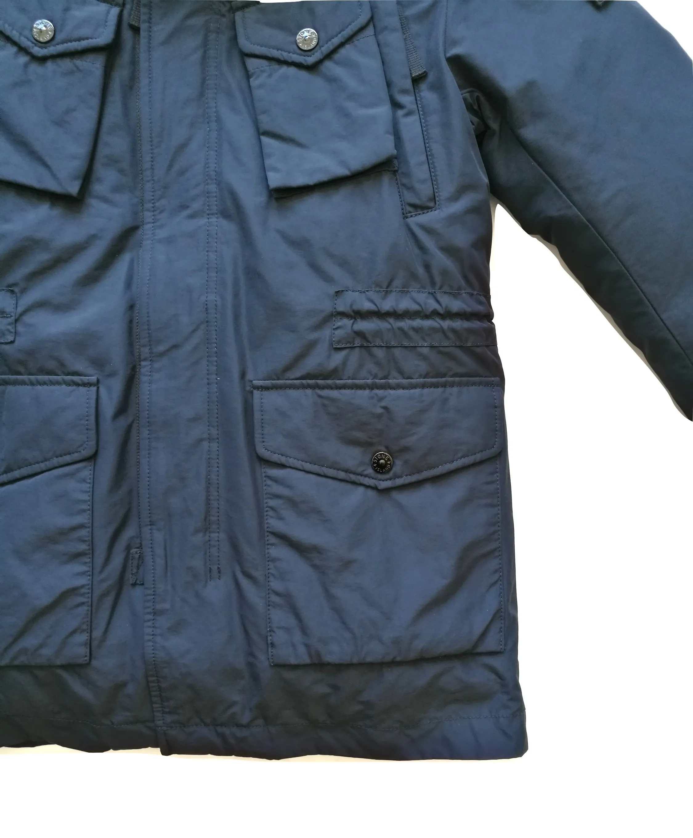 STONE ISLAND chaqueta acolchada larga junior 711640534.V0020 azul