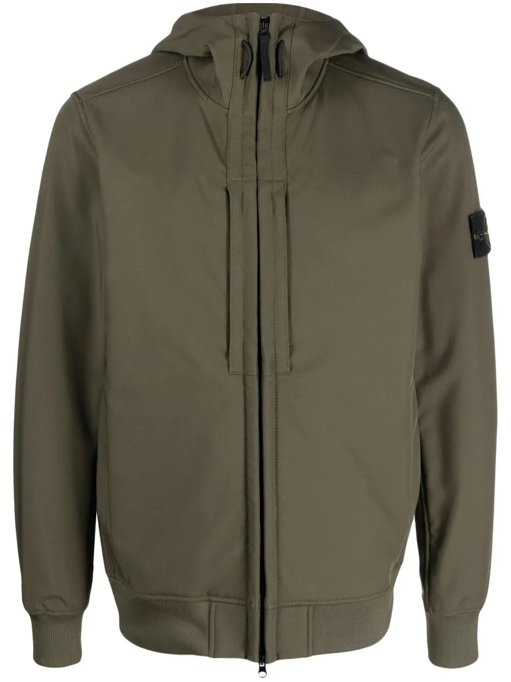 STONE ISLAND Q0122 SOFT SHELL-R_E.DYE® TECHNOLOGY RECYCLED POLYESTER JACKET OLIVE GREEN